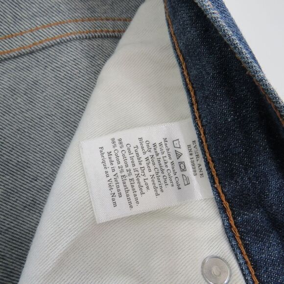 Everlane Womens Size 28 The Ankle Dark Blue Mid Rise Jeans Minimalist Denim - Picture 8 of 14